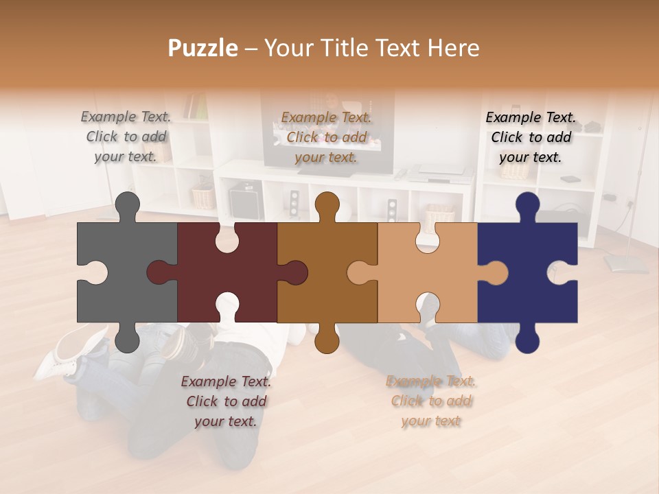 A Group Of People Sitting On The Floor Watching Tv PowerPoint Template