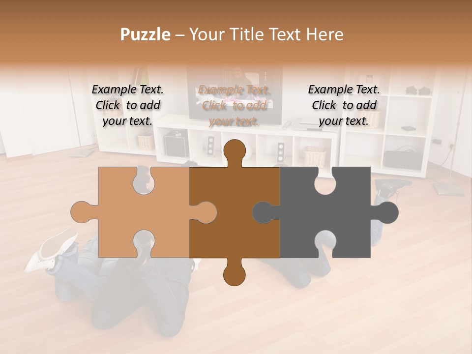 A Group Of People Sitting On The Floor Watching Tv PowerPoint Template