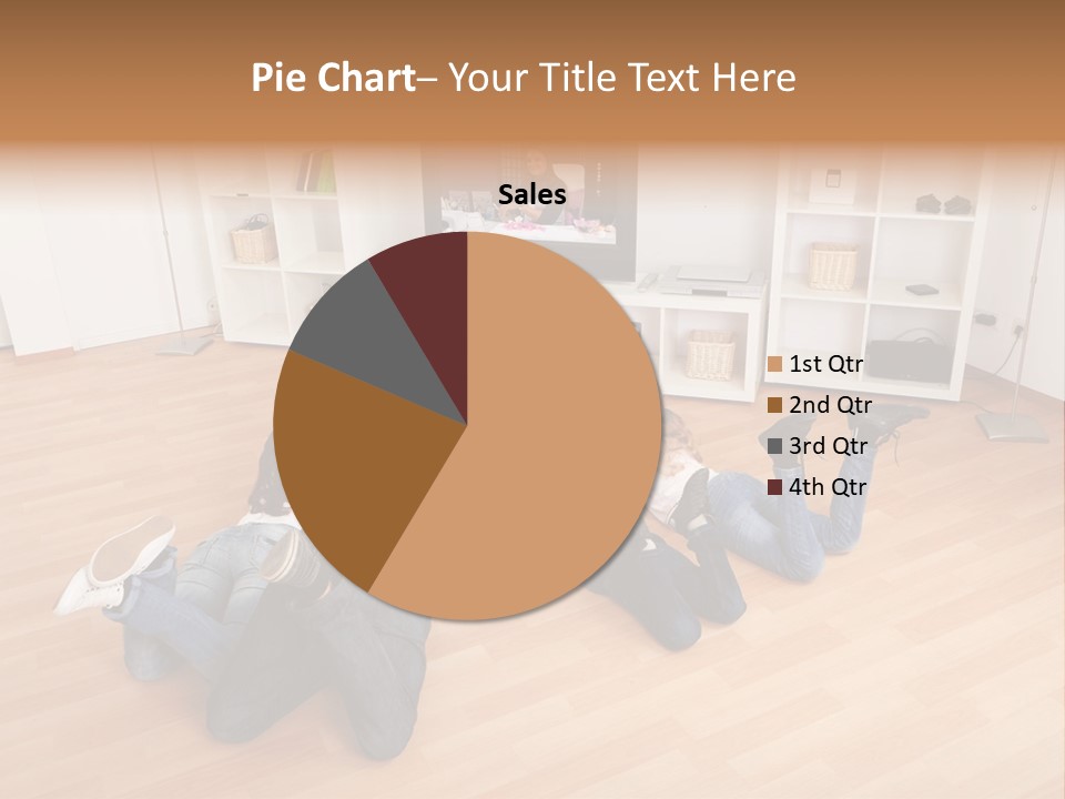 A Group Of People Sitting On The Floor Watching Tv PowerPoint Template