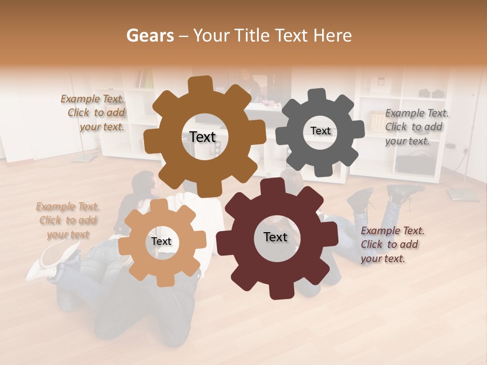 A Group Of People Sitting On The Floor Watching Tv PowerPoint Template