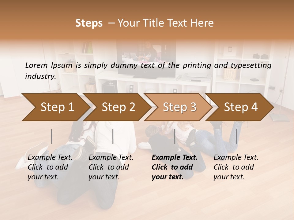 A Group Of People Sitting On The Floor Watching Tv PowerPoint Template