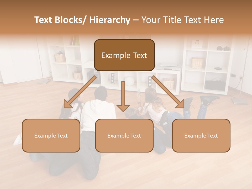 A Group Of People Sitting On The Floor Watching Tv PowerPoint Template