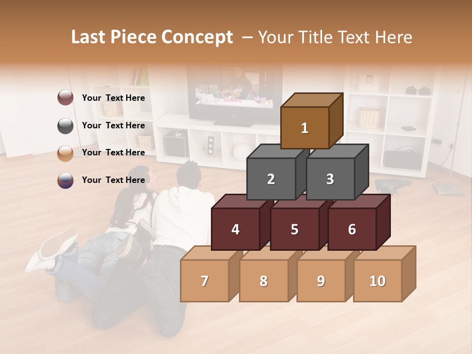 A Group Of People Sitting On The Floor Watching Tv PowerPoint Template