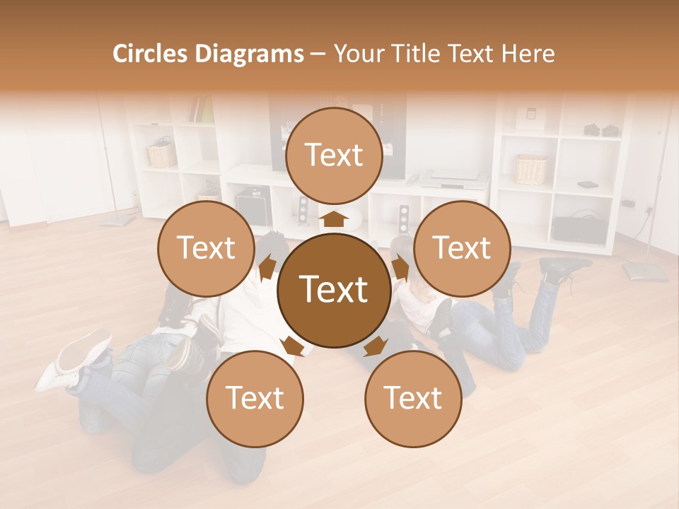 A Group Of People Sitting On The Floor Watching Tv PowerPoint Template