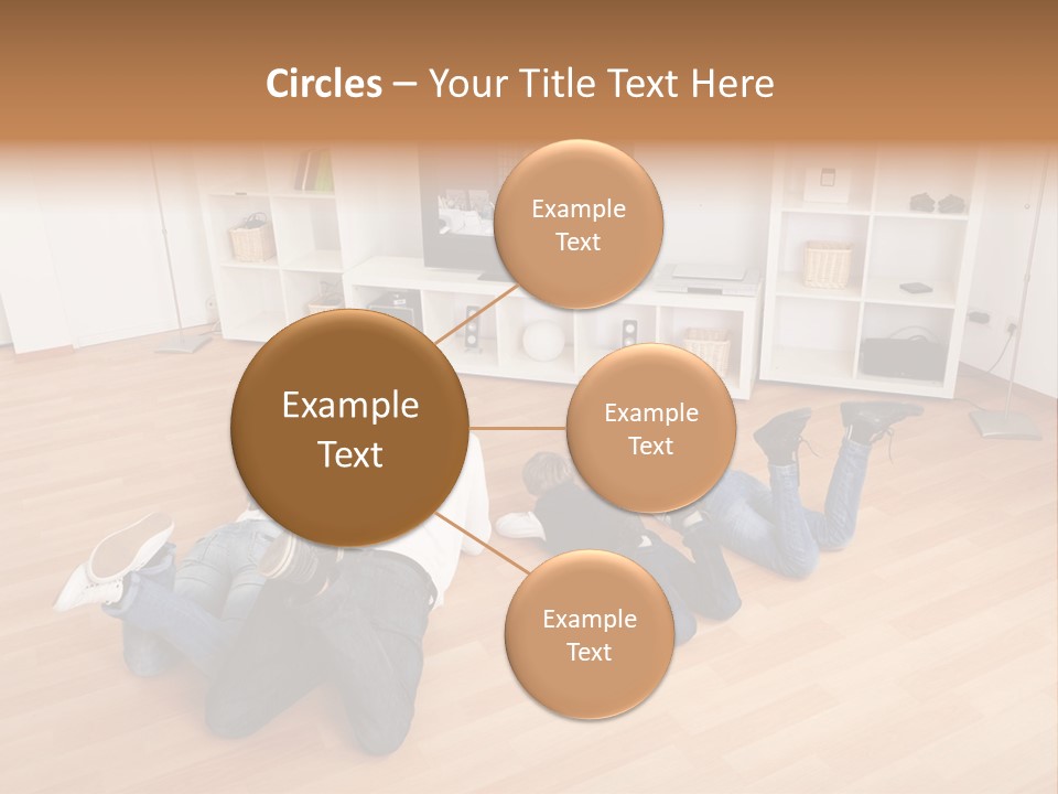 A Group Of People Sitting On The Floor Watching Tv PowerPoint Template