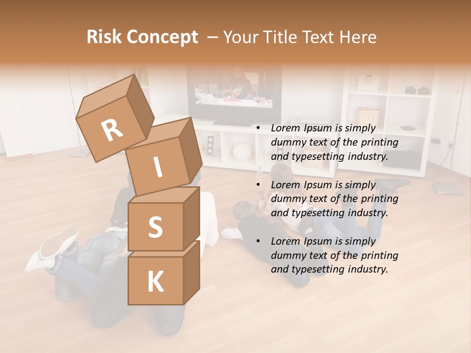 A Group Of People Sitting On The Floor Watching Tv PowerPoint Template