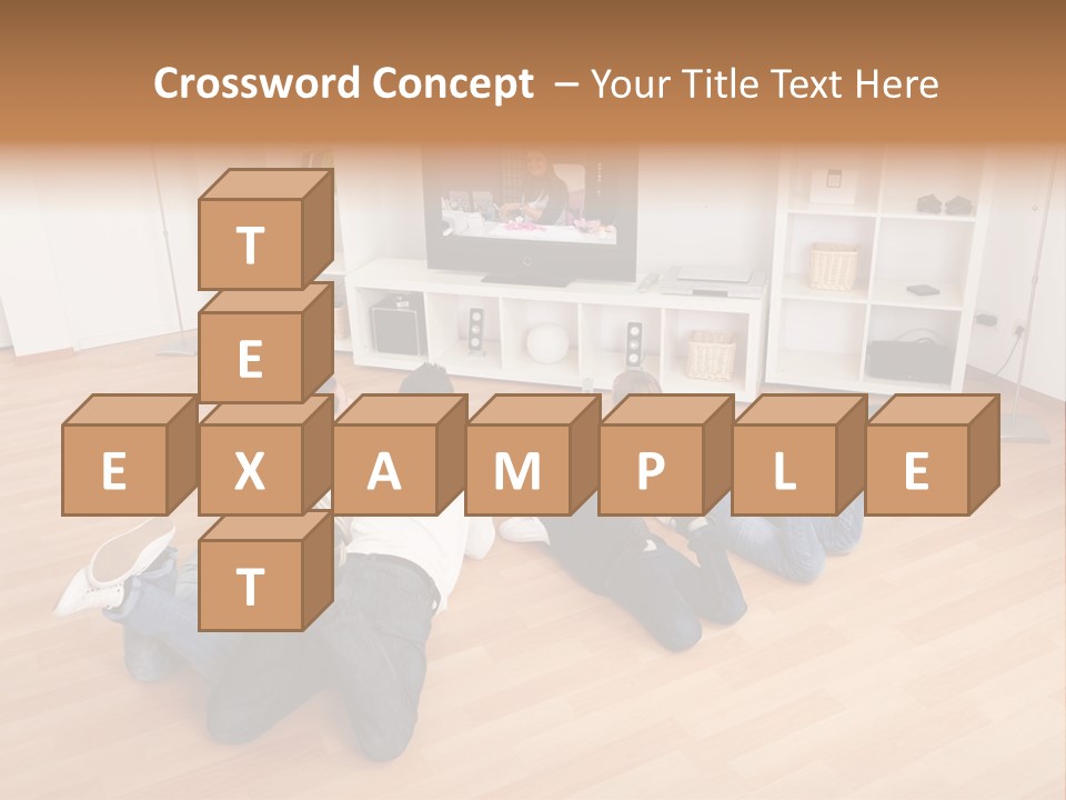 A Group Of People Sitting On The Floor Watching Tv PowerPoint Template