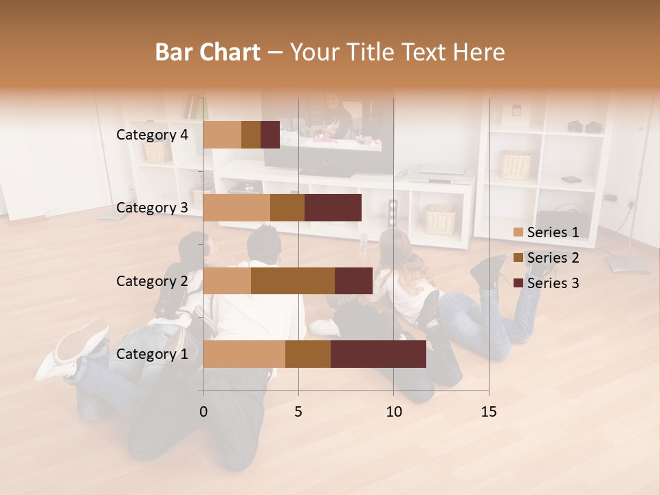 A Group Of People Sitting On The Floor Watching Tv PowerPoint Template