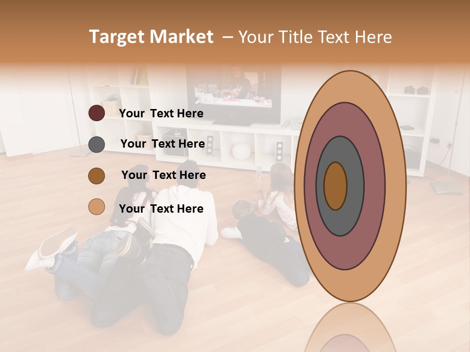 A Group Of People Sitting On The Floor Watching Tv PowerPoint Template