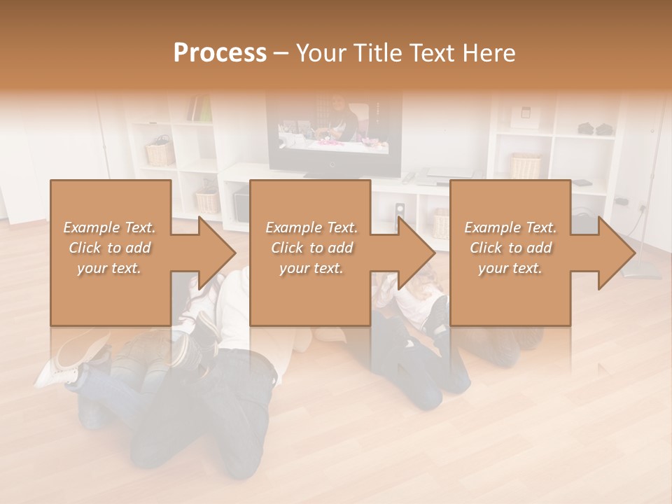 A Group Of People Sitting On The Floor Watching Tv PowerPoint Template