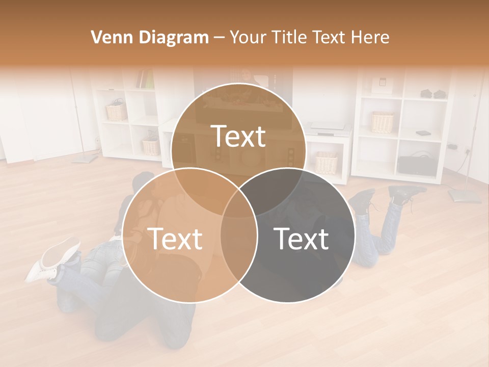 A Group Of People Sitting On The Floor Watching Tv PowerPoint Template