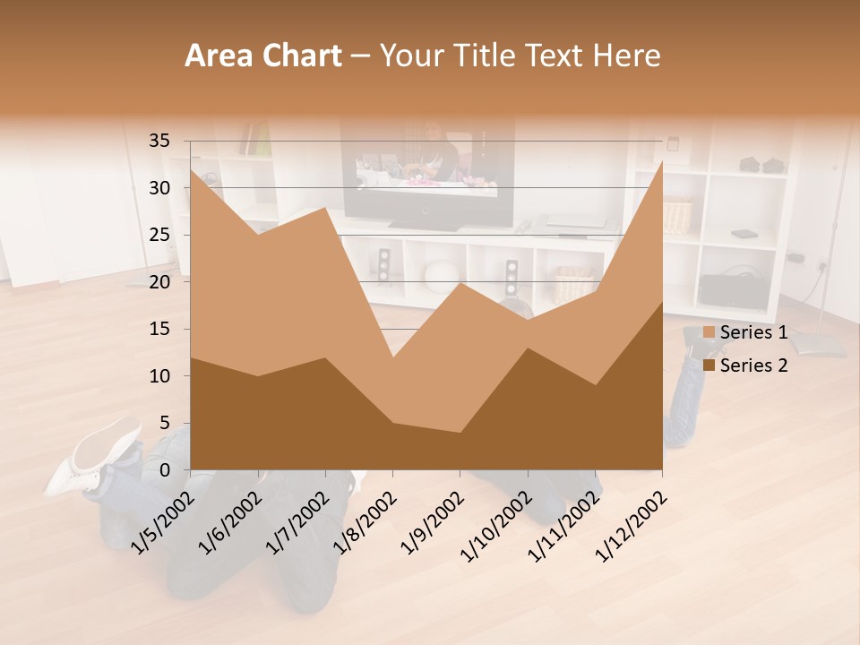 A Group Of People Sitting On The Floor Watching Tv PowerPoint Template