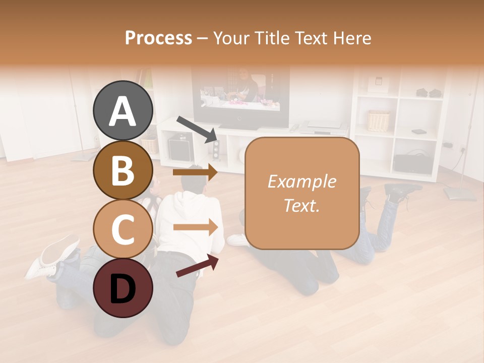 A Group Of People Sitting On The Floor Watching Tv PowerPoint Template