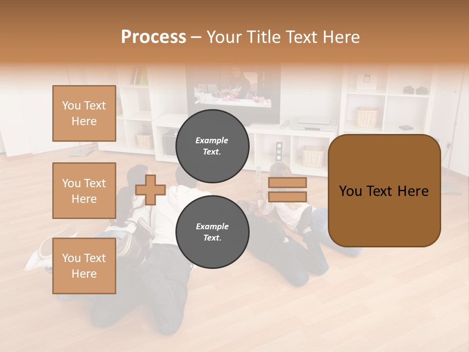 A Group Of People Sitting On The Floor Watching Tv PowerPoint Template