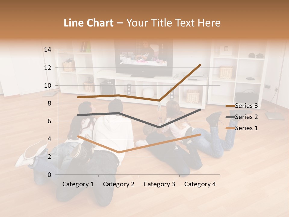 A Group Of People Sitting On The Floor Watching Tv PowerPoint Template