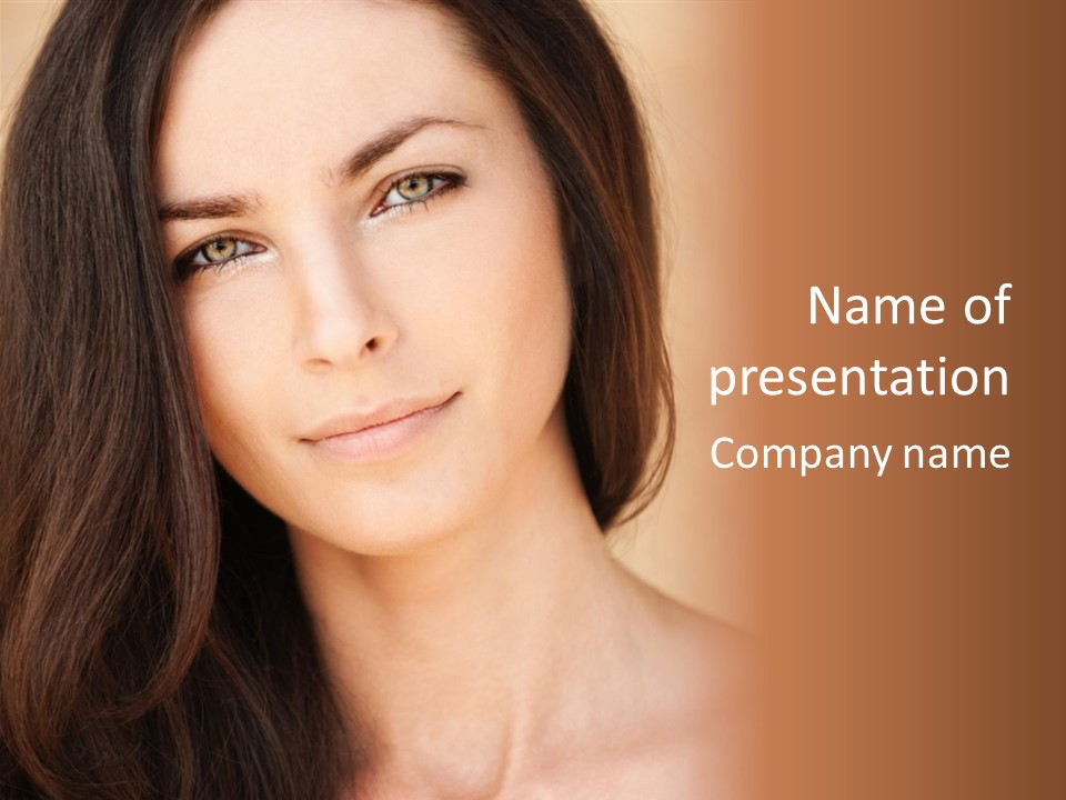 Flirt Attractive Makeup PowerPoint Template