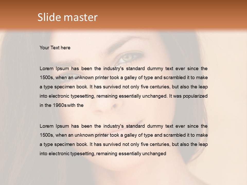 Flirt Attractive Makeup PowerPoint Template