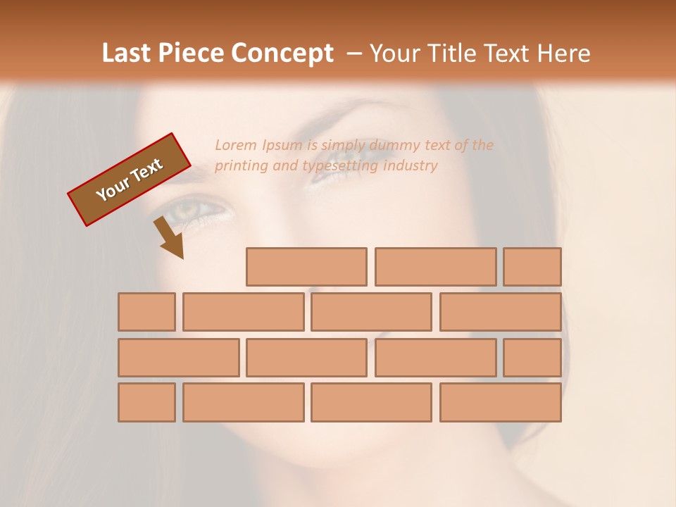 Flirt Attractive Makeup PowerPoint Template