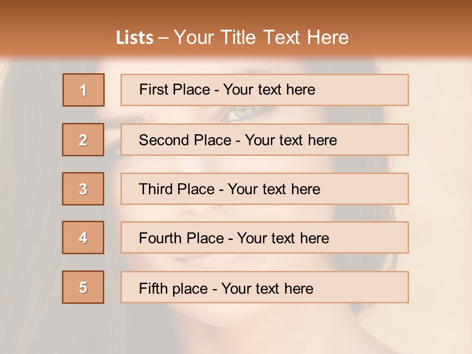 Flirt Attractive Makeup PowerPoint Template