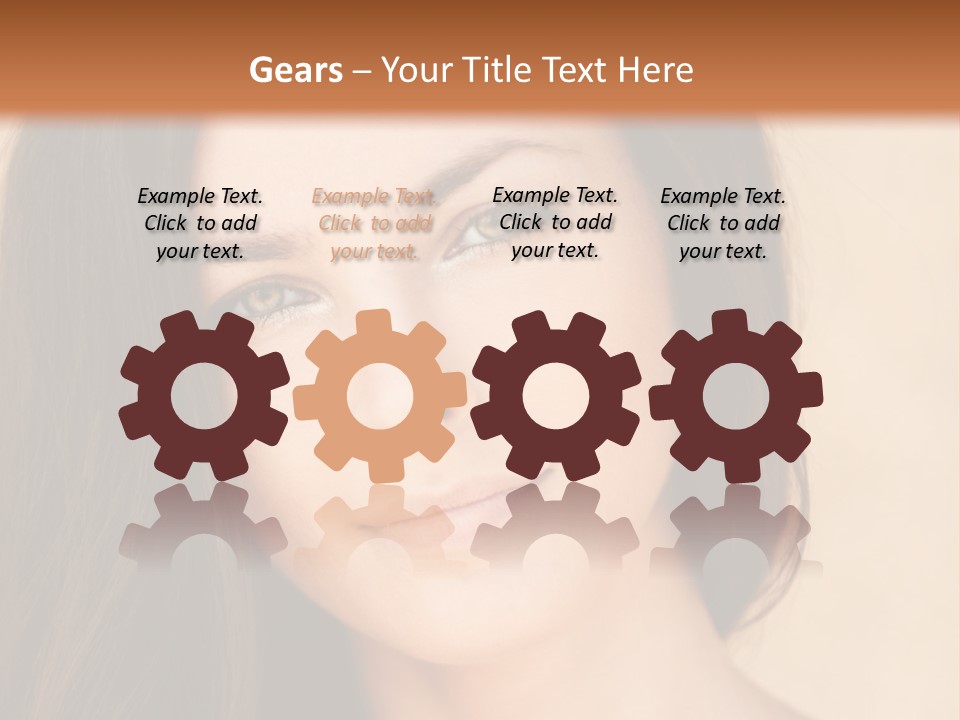 Flirt Attractive Makeup PowerPoint Template