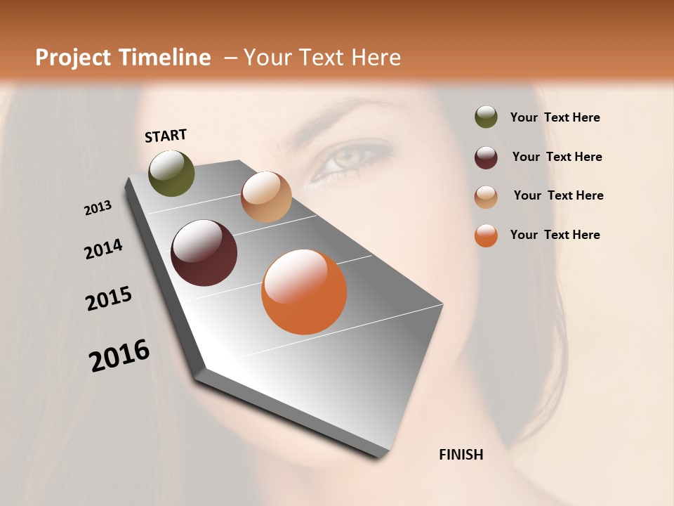 Flirt Attractive Makeup PowerPoint Template