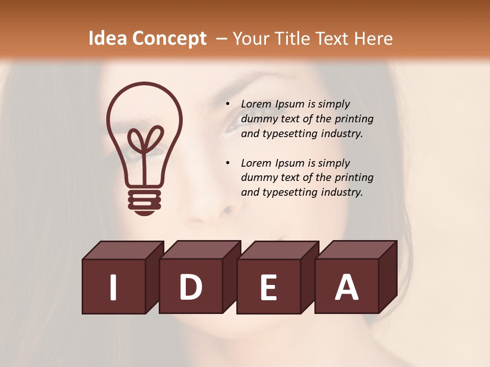 Flirt Attractive Makeup PowerPoint Template