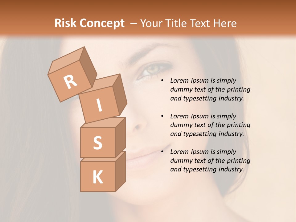 Flirt Attractive Makeup PowerPoint Template