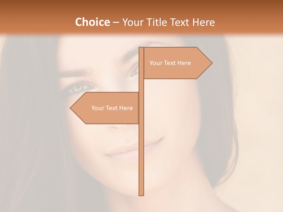 Flirt Attractive Makeup PowerPoint Template