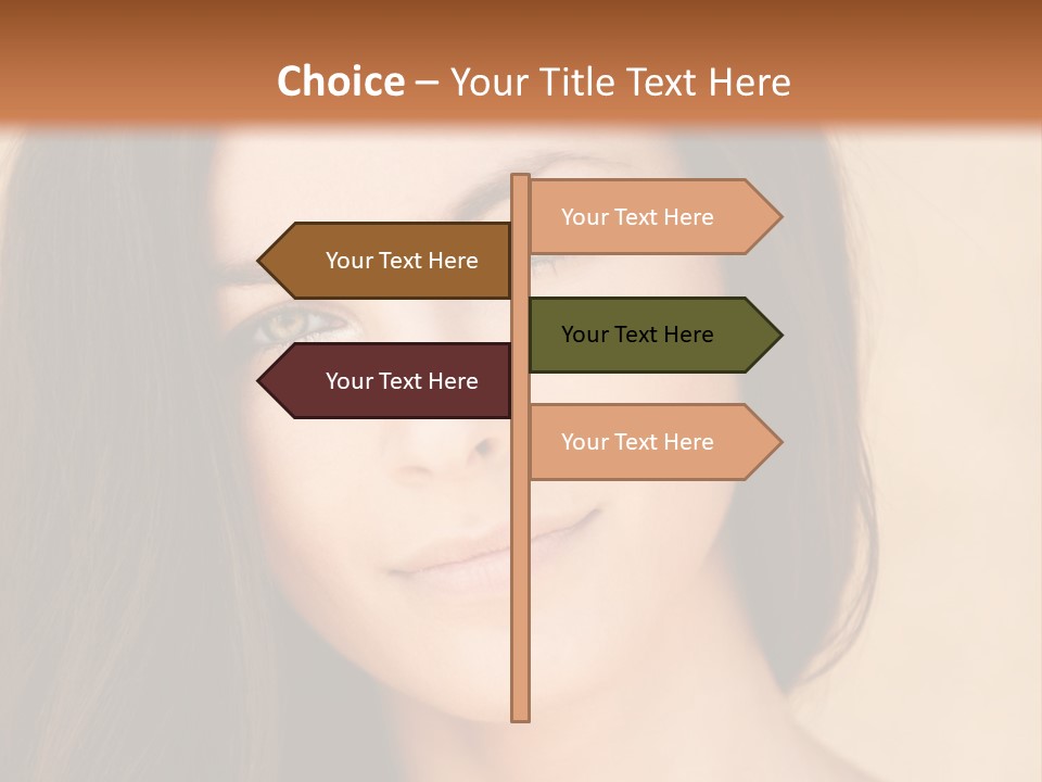 Flirt Attractive Makeup PowerPoint Template