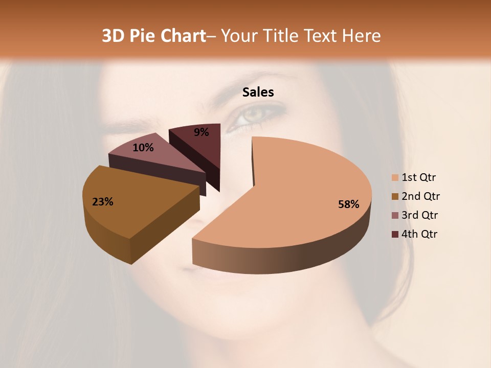 Flirt Attractive Makeup PowerPoint Template