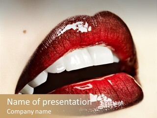 Glamour Whitening Female PowerPoint Template