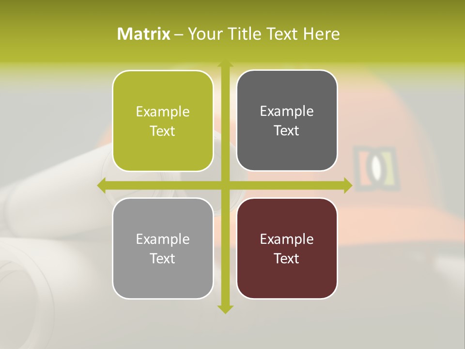 A Hard Hat And A Pair Of Ear Buds On A Table PowerPoint Template