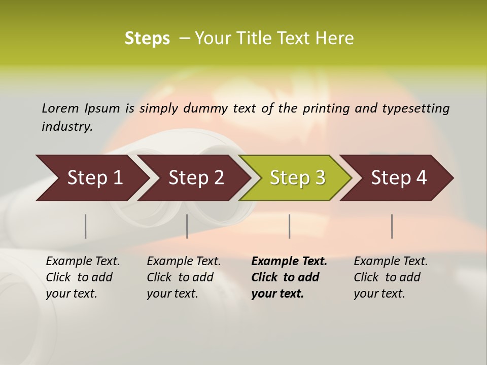 A Hard Hat And A Pair Of Ear Buds On A Table PowerPoint Template