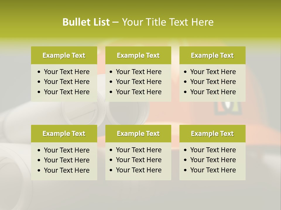 A Hard Hat And A Pair Of Ear Buds On A Table PowerPoint Template