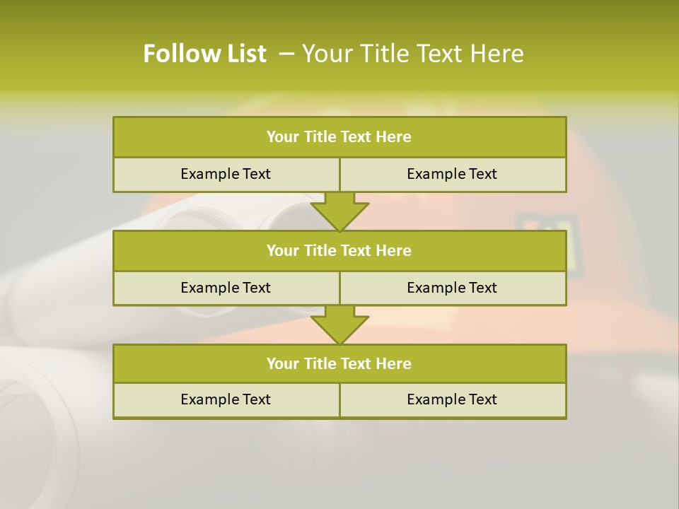 A Hard Hat And A Pair Of Ear Buds On A Table PowerPoint Template