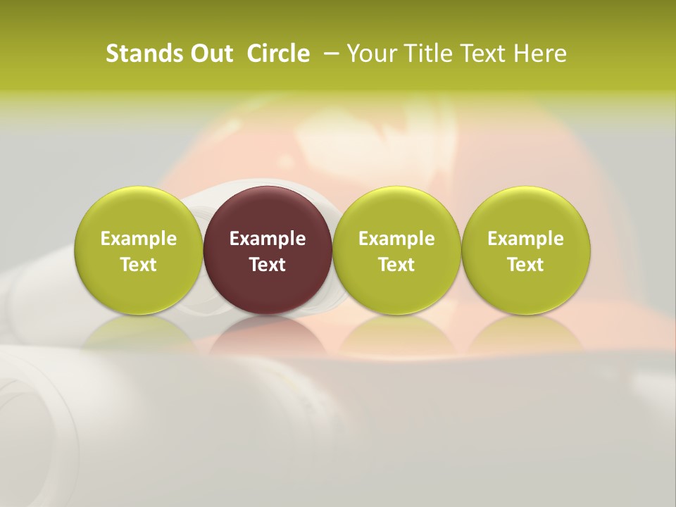 A Hard Hat And A Pair Of Ear Buds On A Table PowerPoint Template