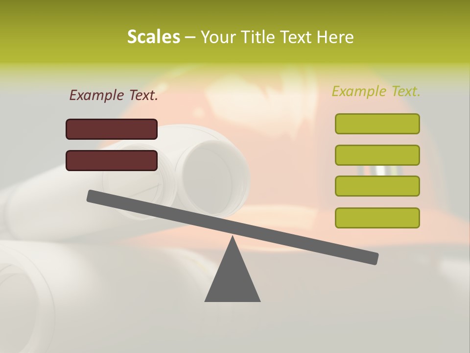 A Hard Hat And A Pair Of Ear Buds On A Table PowerPoint Template