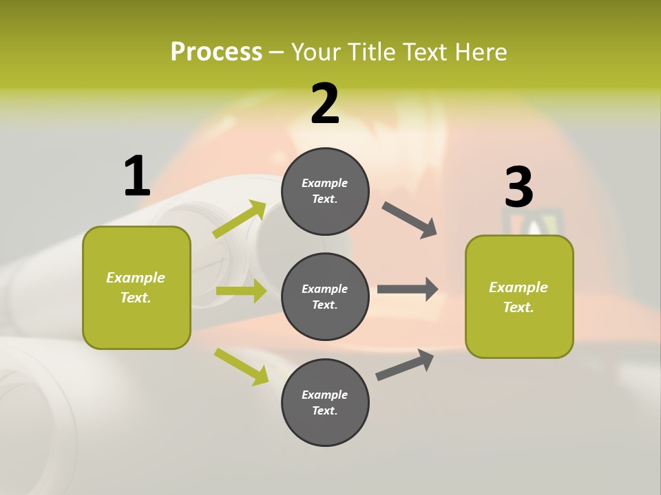 A Hard Hat And A Pair Of Ear Buds On A Table PowerPoint Template