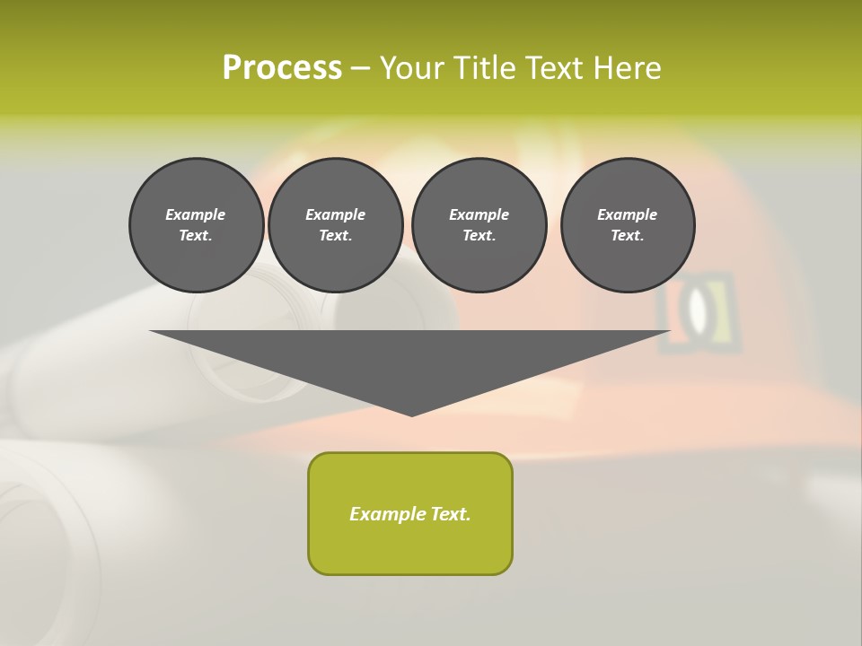 A Hard Hat And A Pair Of Ear Buds On A Table PowerPoint Template