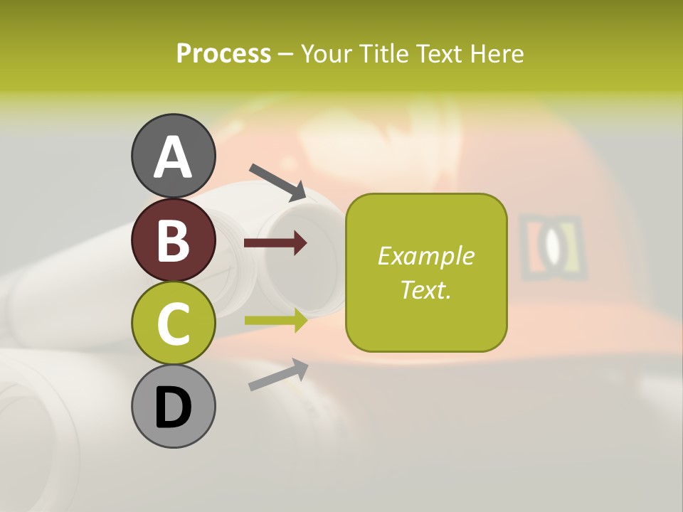 A Hard Hat And A Pair Of Ear Buds On A Table PowerPoint Template