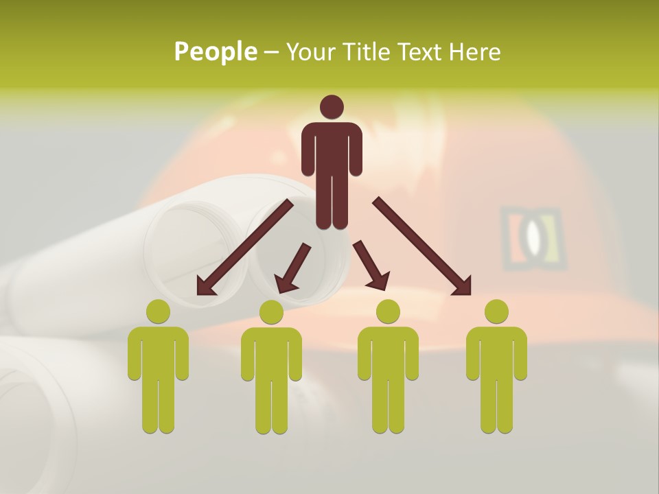 A Hard Hat And A Pair Of Ear Buds On A Table PowerPoint Template