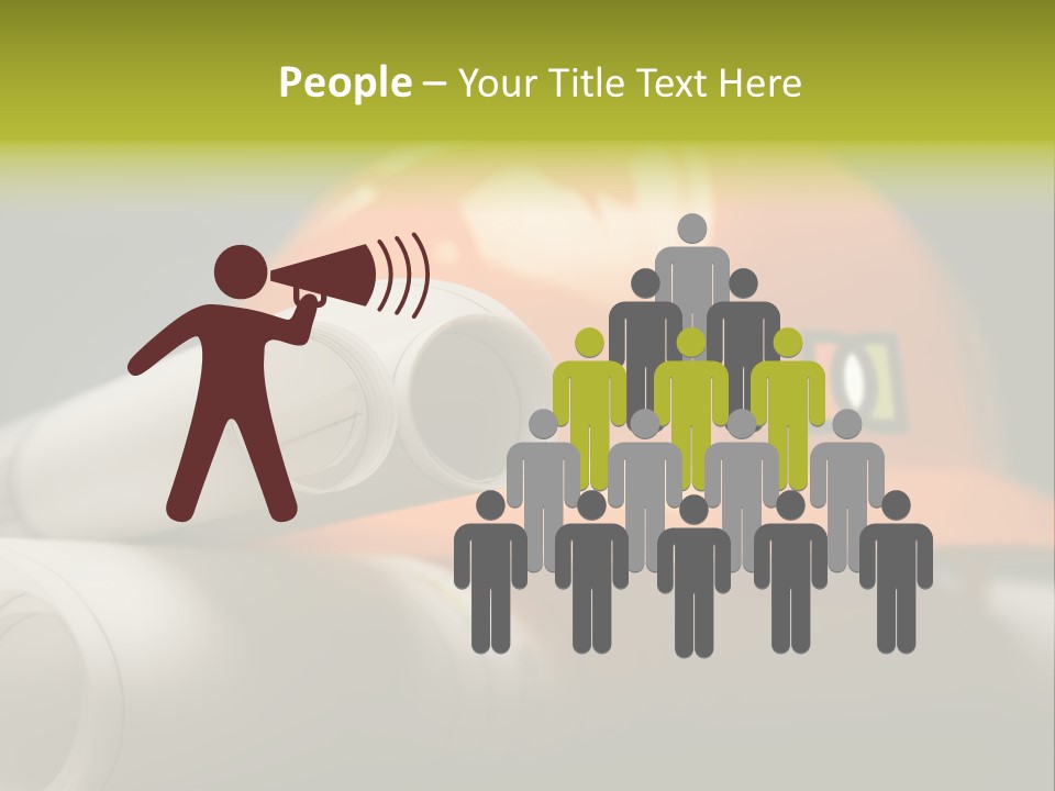 A Hard Hat And A Pair Of Ear Buds On A Table PowerPoint Template