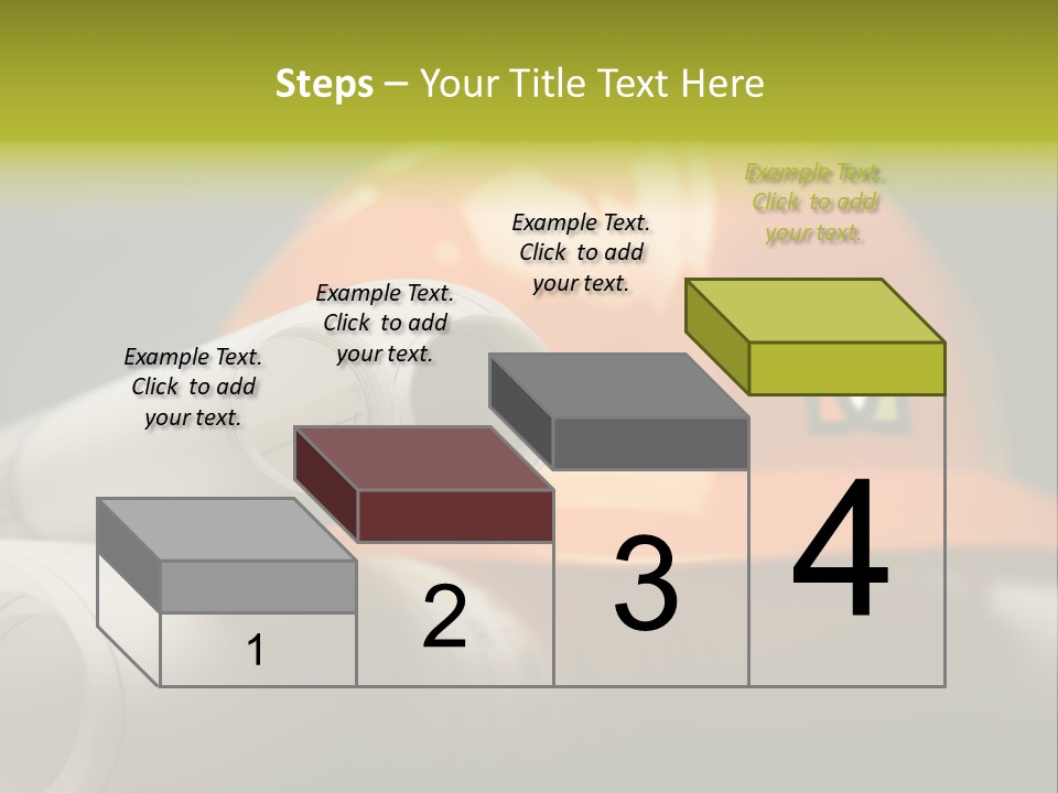 A Hard Hat And A Pair Of Ear Buds On A Table PowerPoint Template