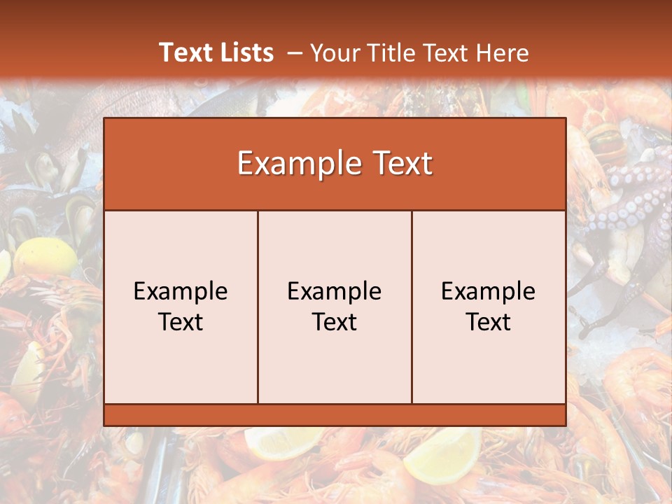 Mussels Meal Fresh PowerPoint Template
