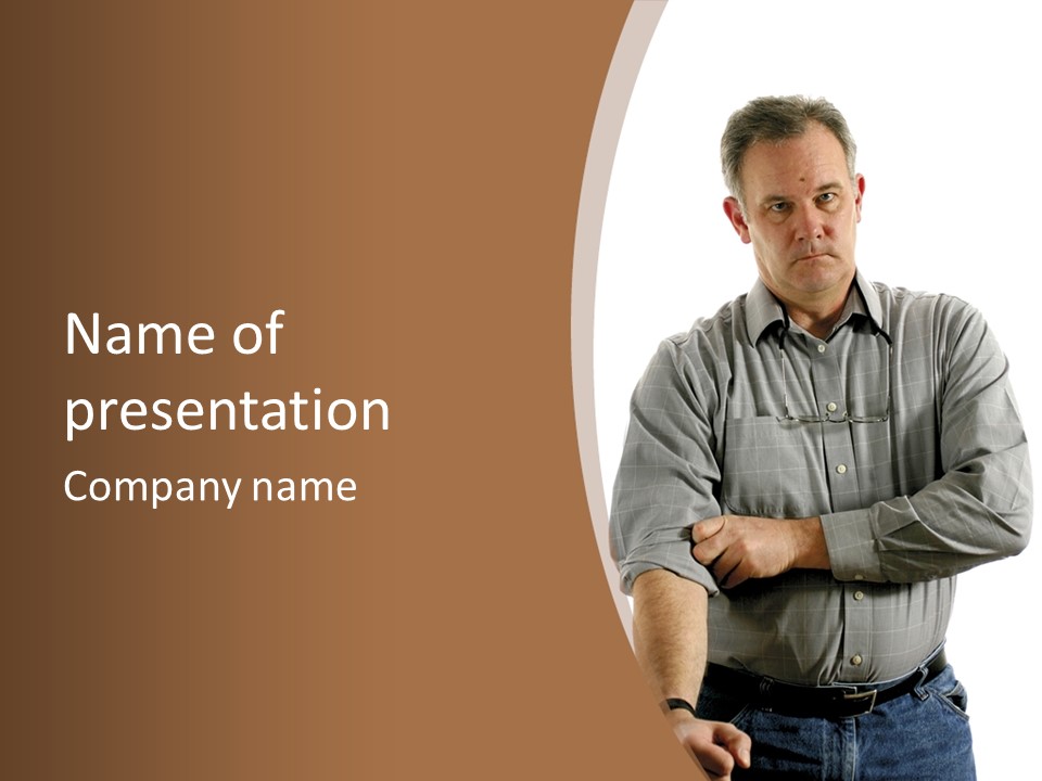 Roll Strong Man PowerPoint Template