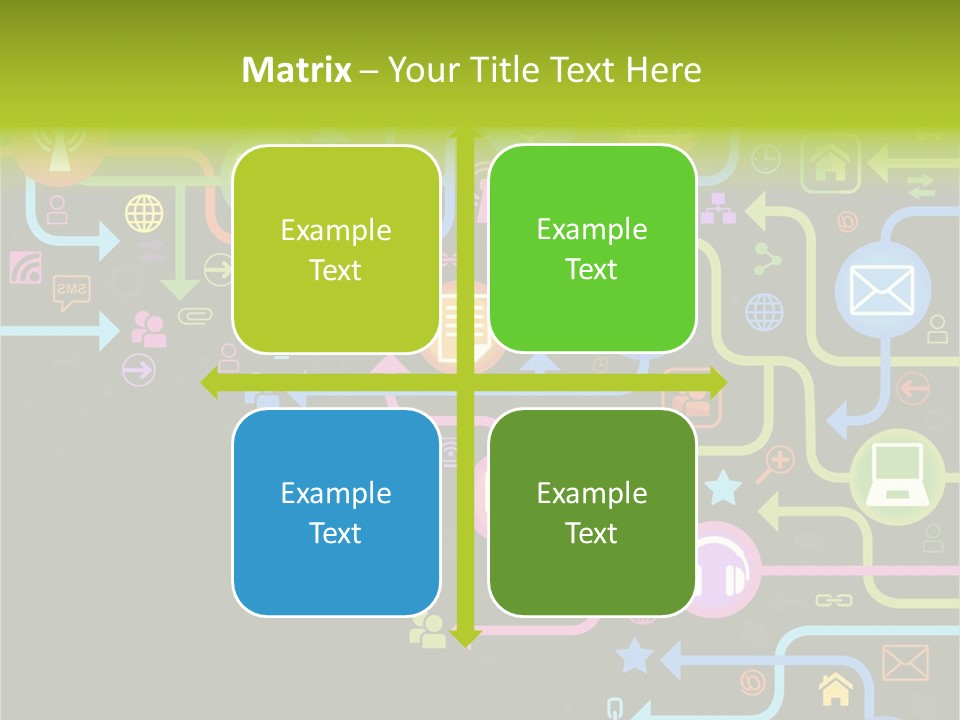 A Colorful Background With A Lot Of Different Icons PowerPoint Template