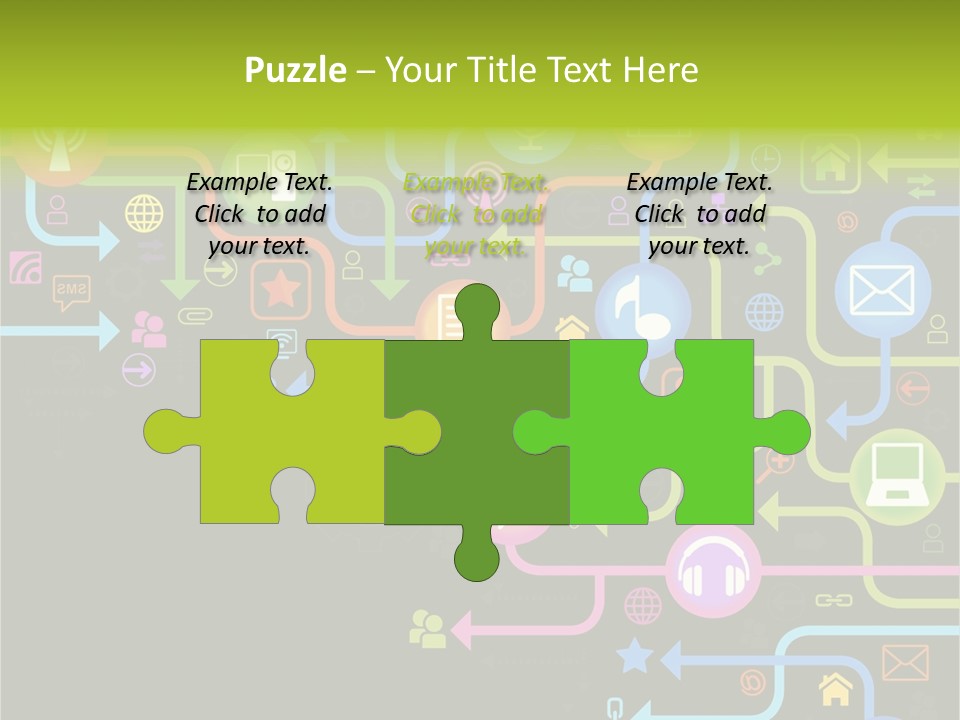 A Colorful Background With A Lot Of Different Icons PowerPoint Template