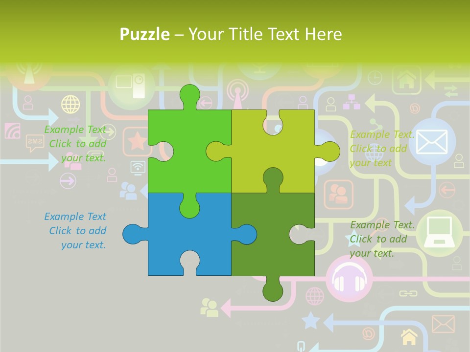 A Colorful Background With A Lot Of Different Icons PowerPoint Template