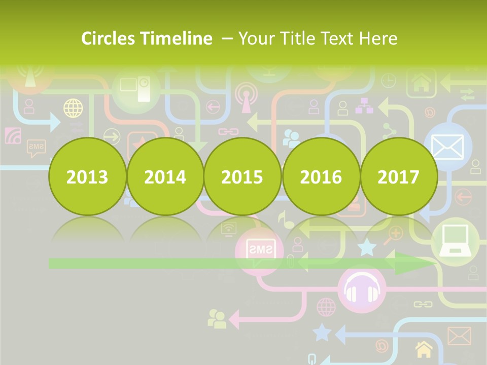 A Colorful Background With A Lot Of Different Icons PowerPoint Template