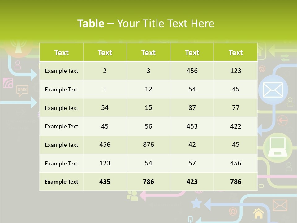 A Colorful Background With A Lot Of Different Icons PowerPoint Template